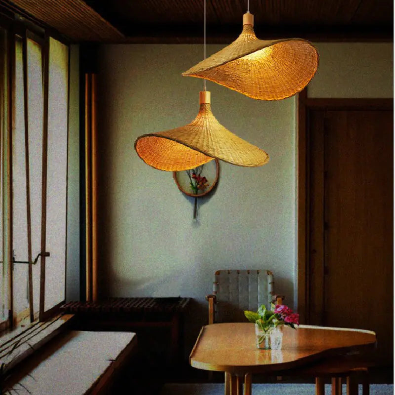 Bamboo Pendant Light - Creative Asian Style Design
