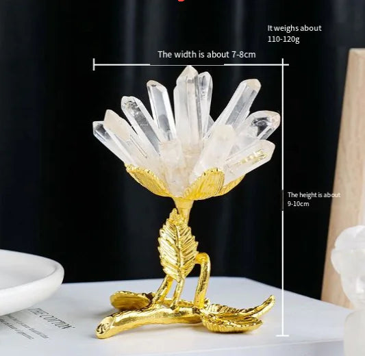 Natural White Crystal Cluster Flower Home Decor Piece