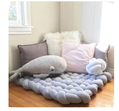 INS Handmade Twisted Cotton Floor Mat for Home Decor