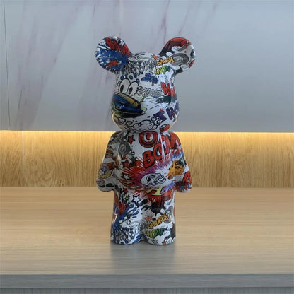 New Cute Heart Bear Figurine for Living Room Decor