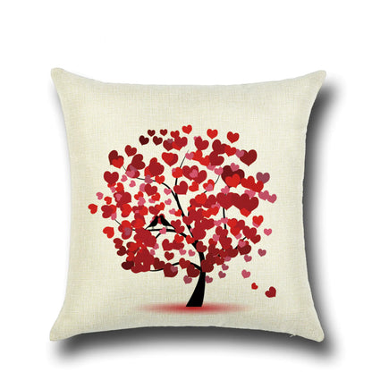 Stylish Cartoon Floral Tree Pillowcase for Home Decor