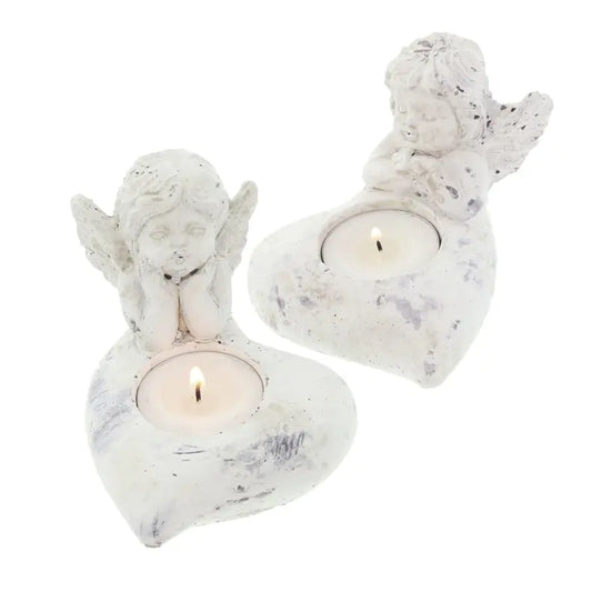 Vintage Style Rustic Angel Candle Holder for Decor