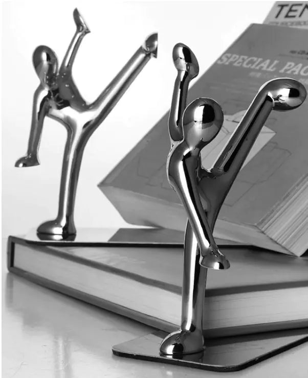 Creative Metal Bookends for Desk Decor and Organization