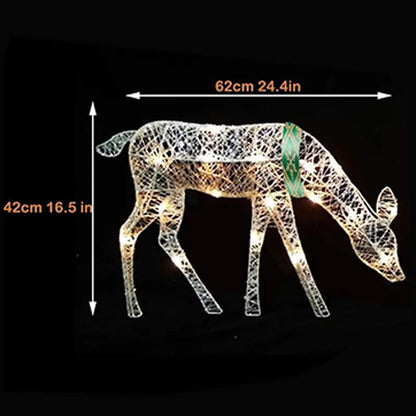 Deer Christmas Iron Art Decoration for Home (Set of 3)