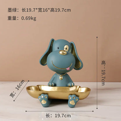 Creative Dog-Themed Entryway Storage Key Box Decor