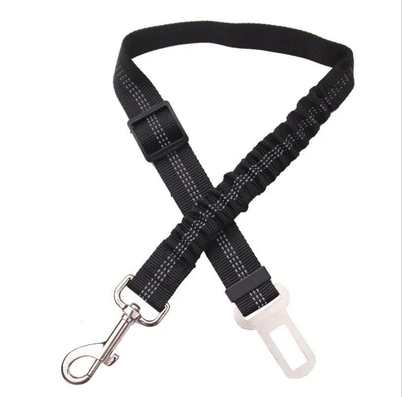 Pet Car Safety Belt with Reflective Elastic Leash