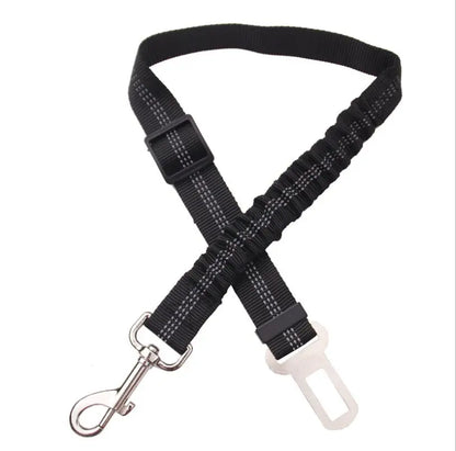Pet Car Safety Belt with Reflective Elastic Leash