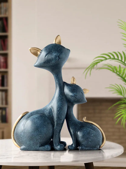 Modern Minimalist Lucky Cat Figurine for Home Decor