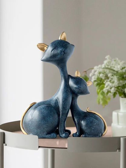 Modern Minimalist Lucky Cat Figurine for Home Decor