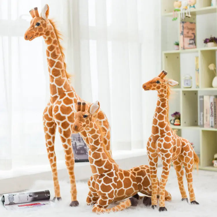 Realistic Plush Giraffe Toy for Kids and Home Decor