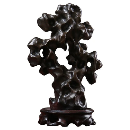 Zen Style Ceramic Taihu Stone Art Desk Decor Piece