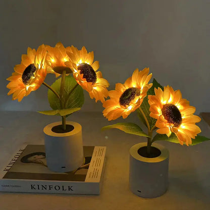 Rechargeable Sunflower LED Night Light for Bedroom Decor