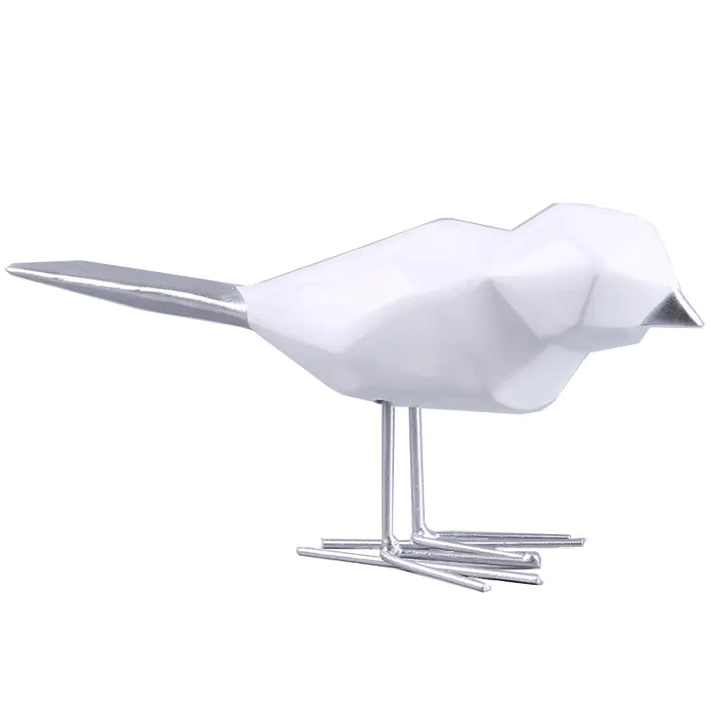Nordic Gold and Silver Bird Craft Decor for Home