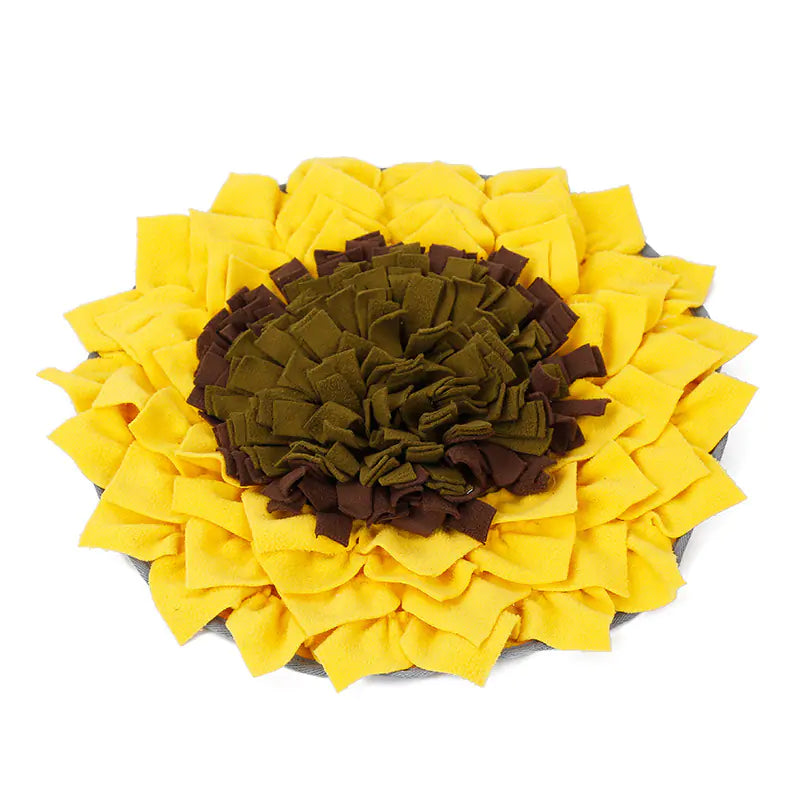 Sunflower Pet Snuffle Mat for Slow Feeding and Training