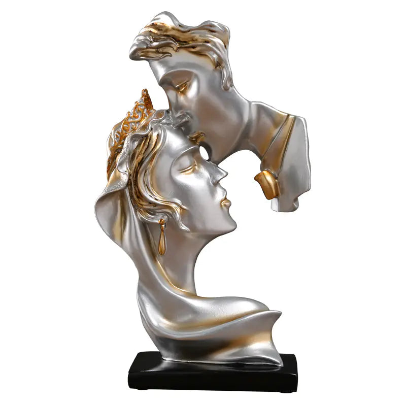 Nordic Creative Couple Kiss Resin Home Decor Statue