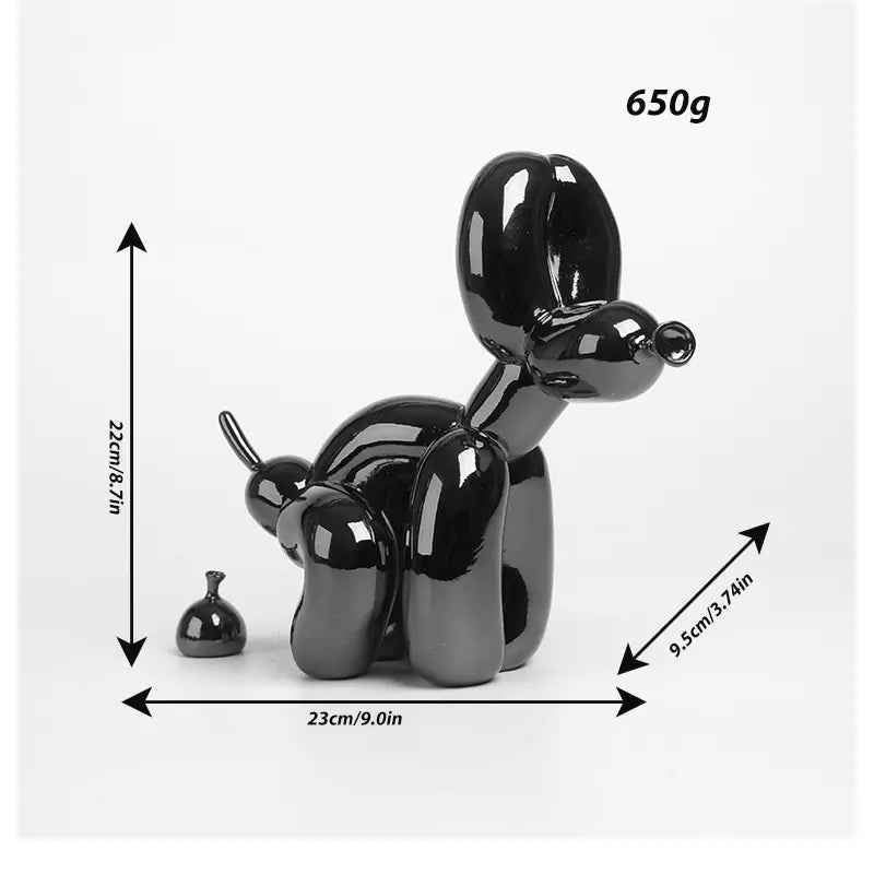 Cute Shiny Balloon Dog Sculpture Home Decor Art Piece