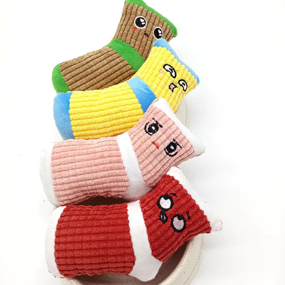 Cartoon Plush Dog Toys for Boredom Relief