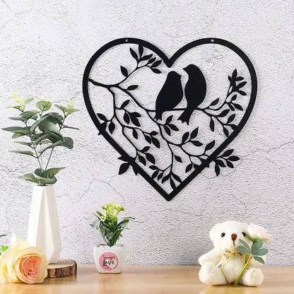 Metal Bird Wall Art Decor - Nature-Inspired Home Accent