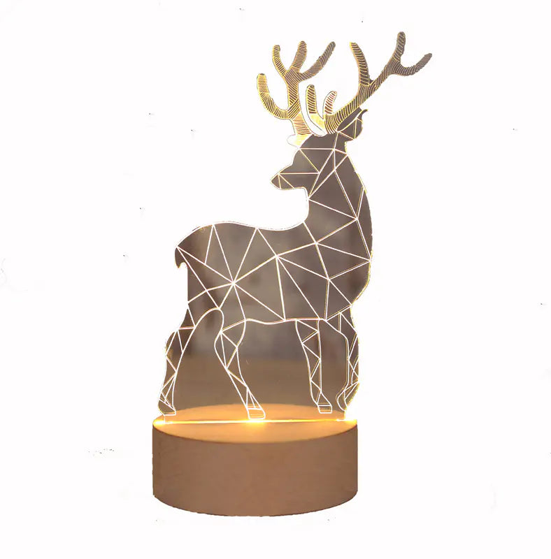 3D LED Moose Night Light for Bedroom Decor