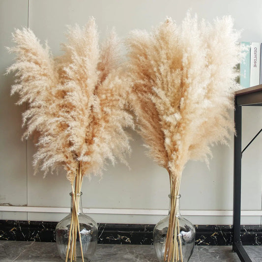 40" inch 10 Stems Natural Pampas Grass Decor Tall pompas Grass Tall Pampas Grass for Wedding Party Farmhouse Boho Home Decor