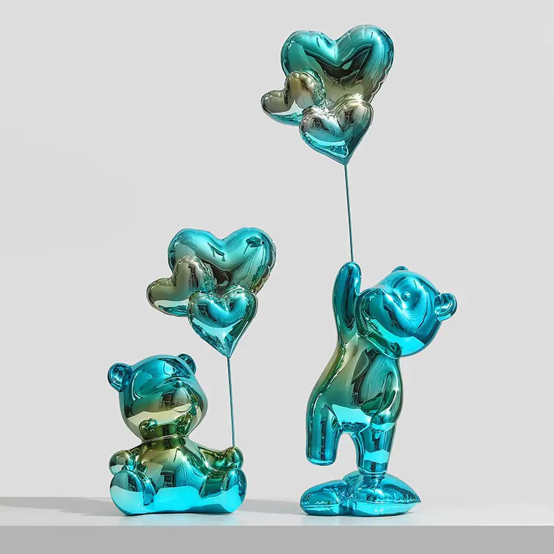 Luxury Electroplated Balloon Bear Decor for Home