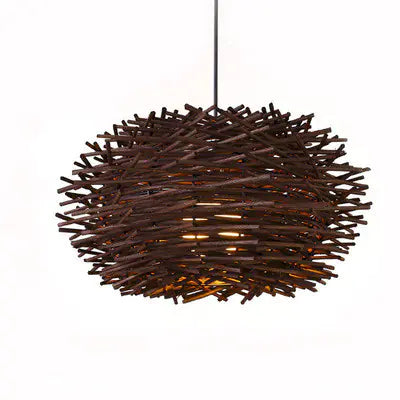 Southeast Asian Rattan Pendant Light