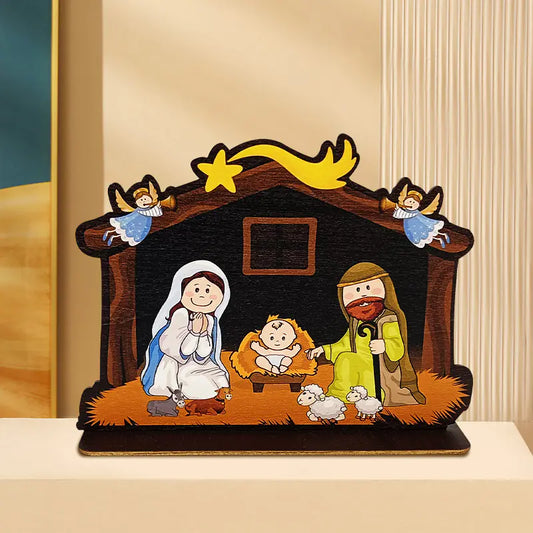 Nativity Scene with Mary, Joseph, and Three Wise Men Decor