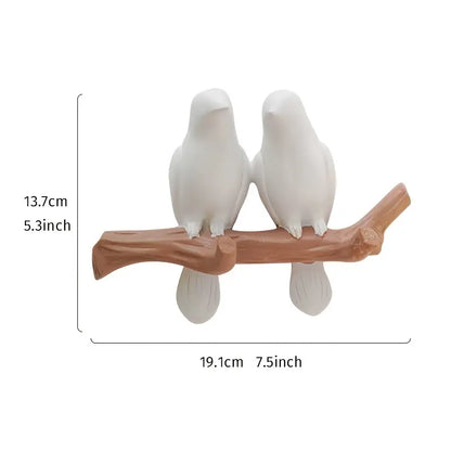 Two Little Birds Resin Decorative Hook for Home Decor