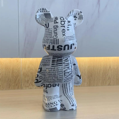 New Cute Heart Bear Figurine for Living Room Decor