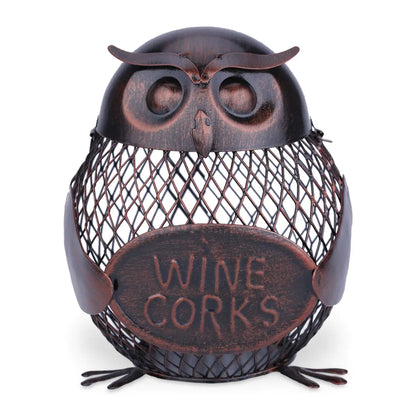 Iron Art Storage Decor - Owl Bottle Stopper Can