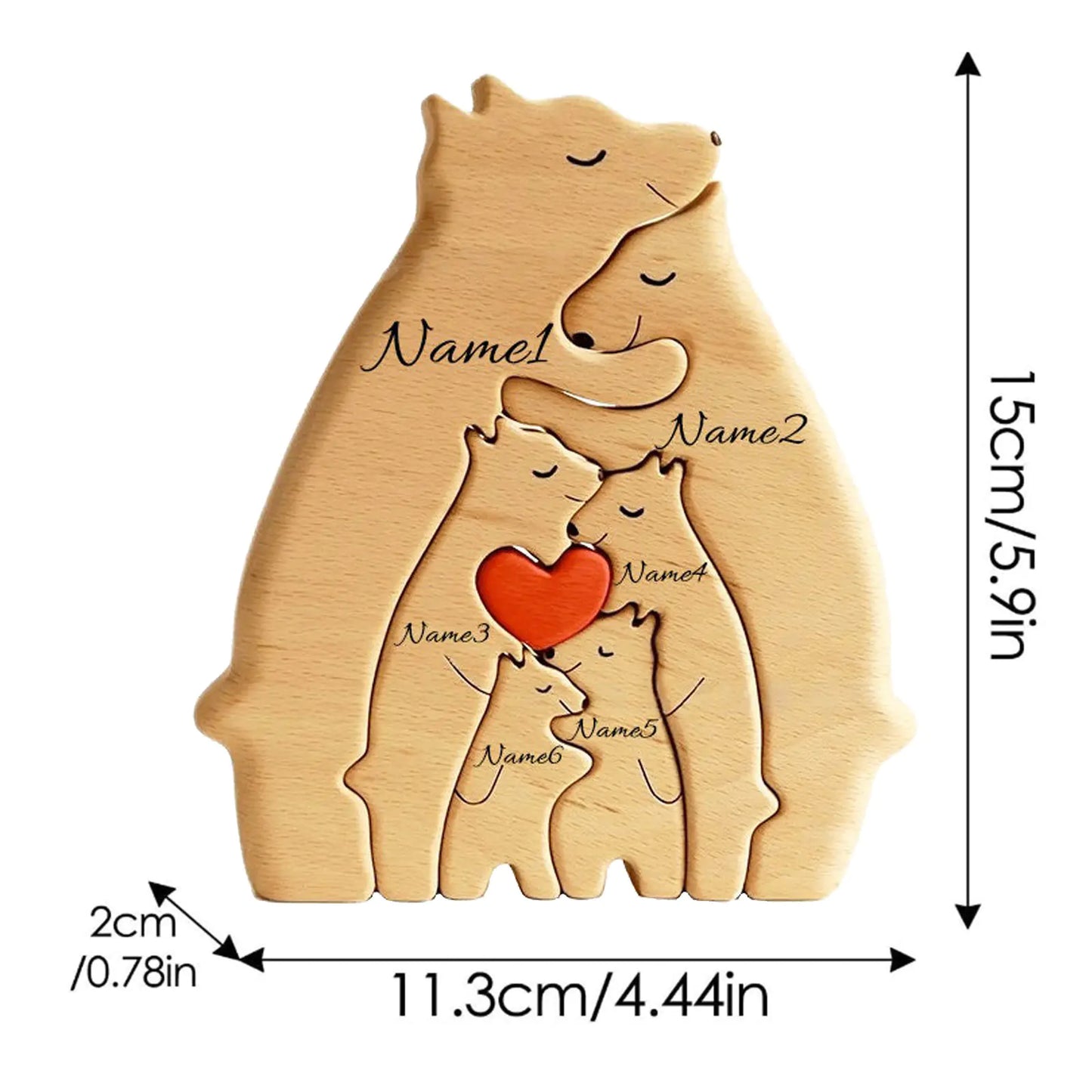 Wooden Animal Puzzle Decor Set