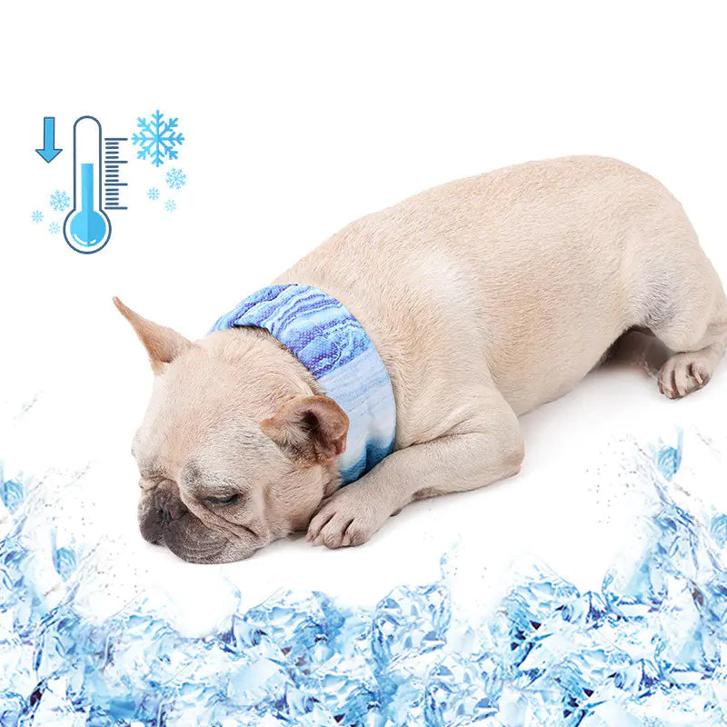 Pet Cooling Ice Scarf for Outdoor Heat Relief