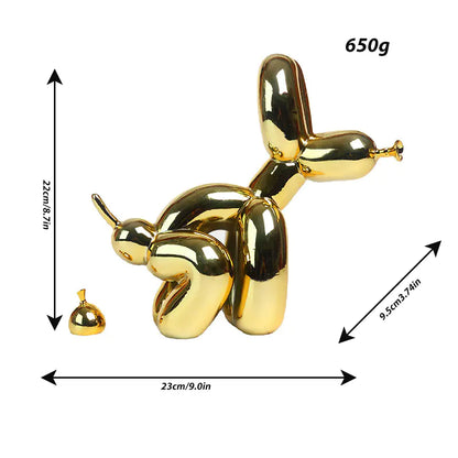 Cute Shiny Balloon Dog Sculpture Home Decor Art Piece