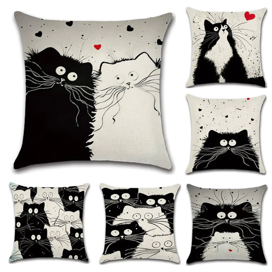 Cat Plush Pillow, Cartoon Cushion for Home Decor