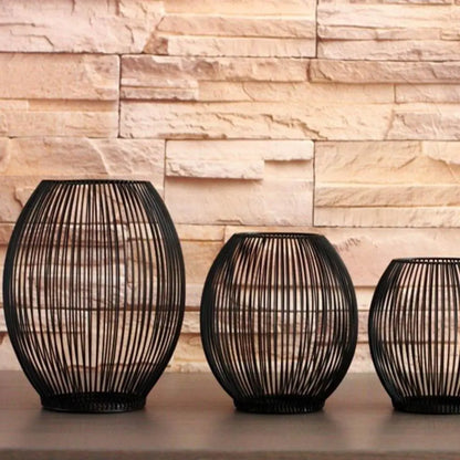 Mediterranean Iron Birdcage with LED Candle Decor