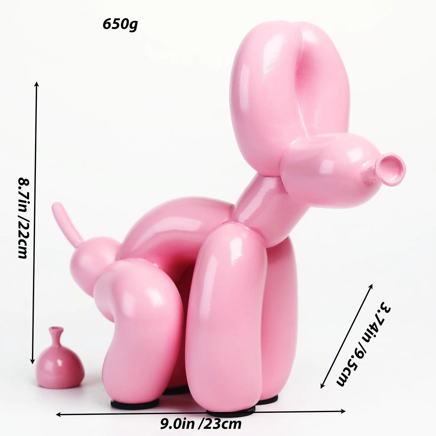 Cute Shiny Balloon Dog Sculpture Home Decor Art Piece