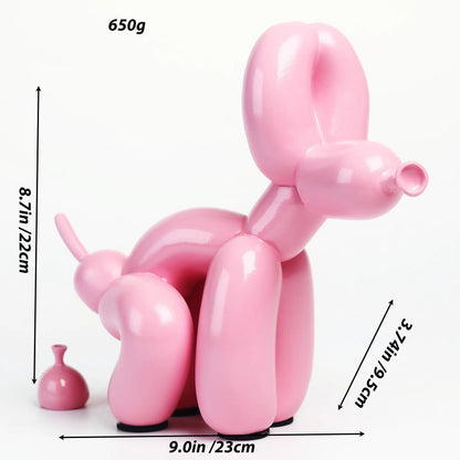 Cute Shiny Balloon Dog Sculpture Home Decor Art Piece