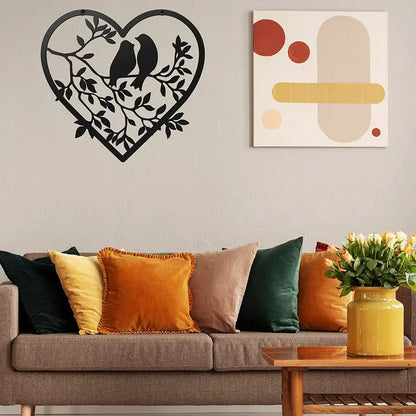 Metal Bird Wall Art Decor - Nature-Inspired Home Accent