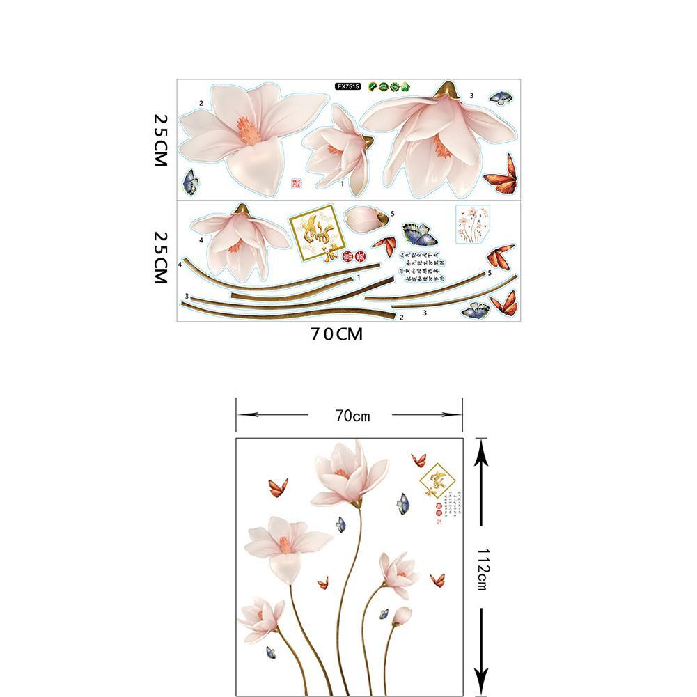 Removable 3D Colorful Butterfly Flower Wall Sticker