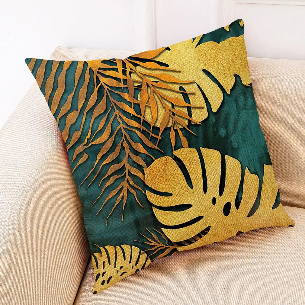 Art Deco Cotton Linen Pillowcase for Office & Home