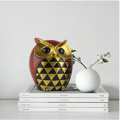 Owl Art Resin Decor