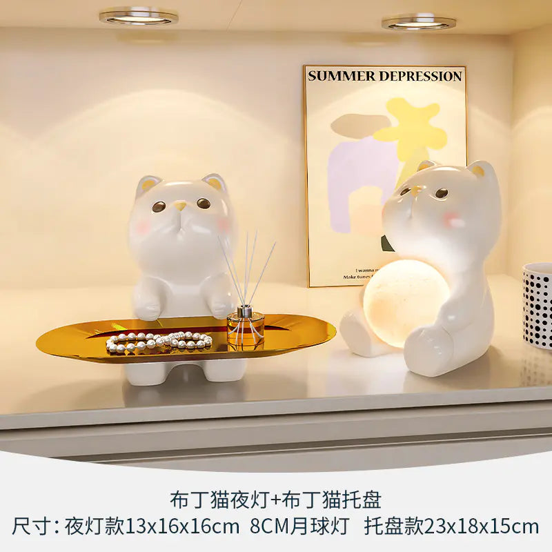 Cute Cat Night Light - Bedroom Decor and Gift