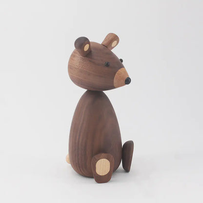 Danish Solid Wood Squirrel Figurine - Home Decor