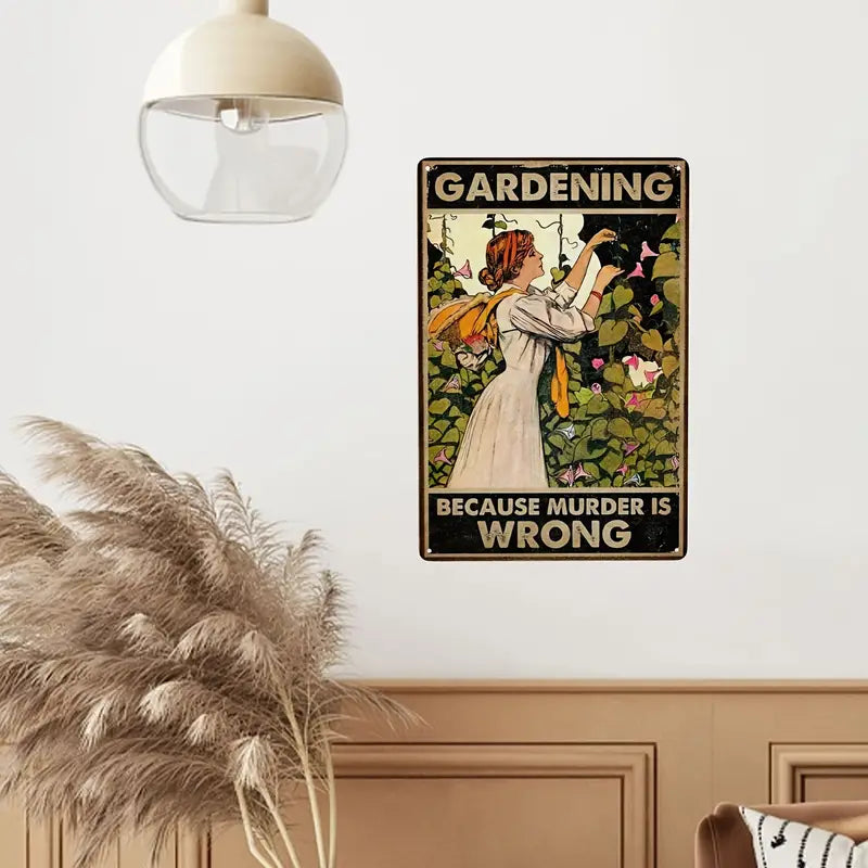 Funny Retro Aluminum Metal Sign for Home or Cafe Decor