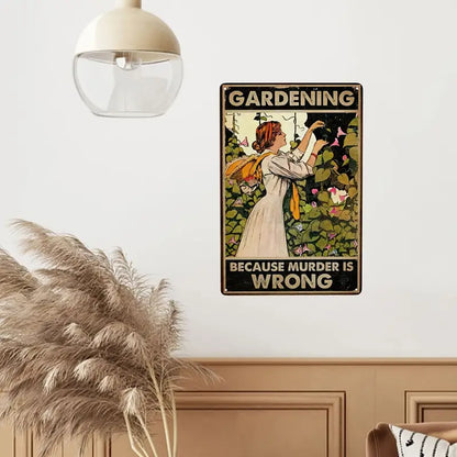 Funny Retro Aluminum Metal Sign for Home or Cafe Decor