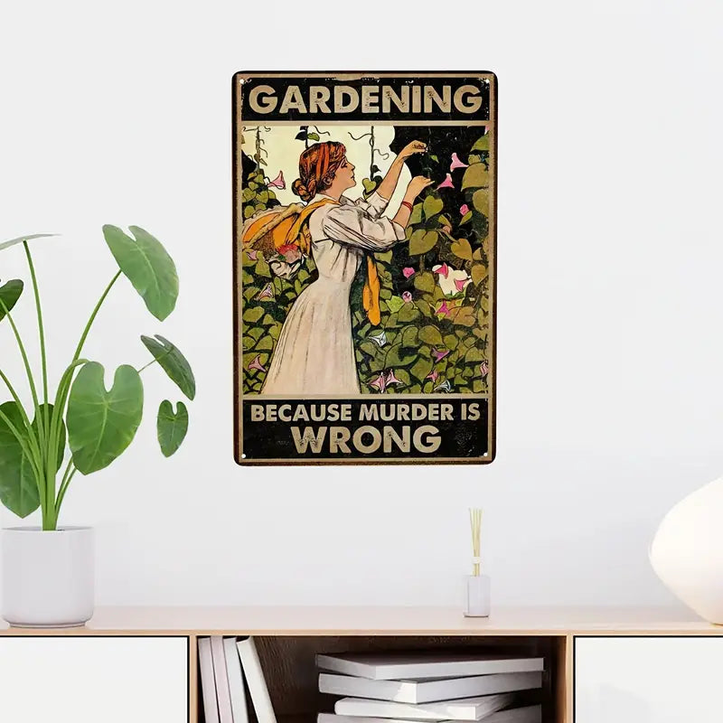 Funny Retro Aluminum Metal Sign for Home or Cafe Decor