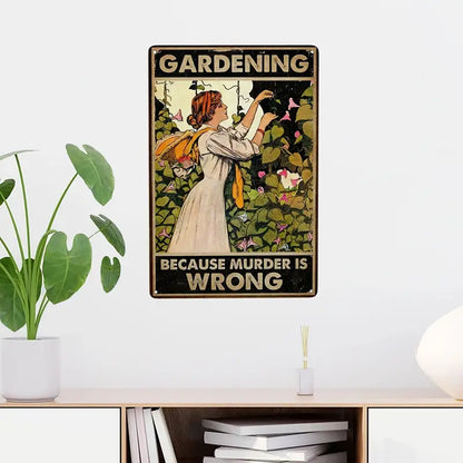 Funny Retro Aluminum Metal Sign for Home or Cafe Decor