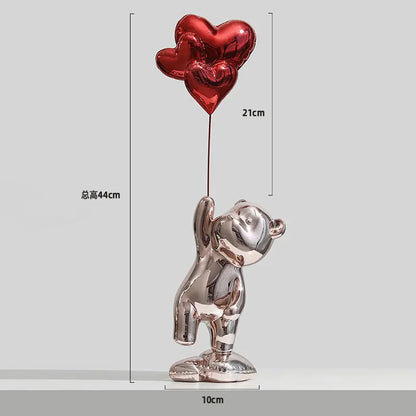 Luxury Electroplated Balloon Bear Decor for Home