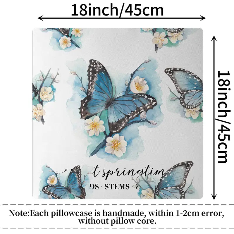 Rabbit Butterfly Design Pillowcase - Soft Flannel Decor