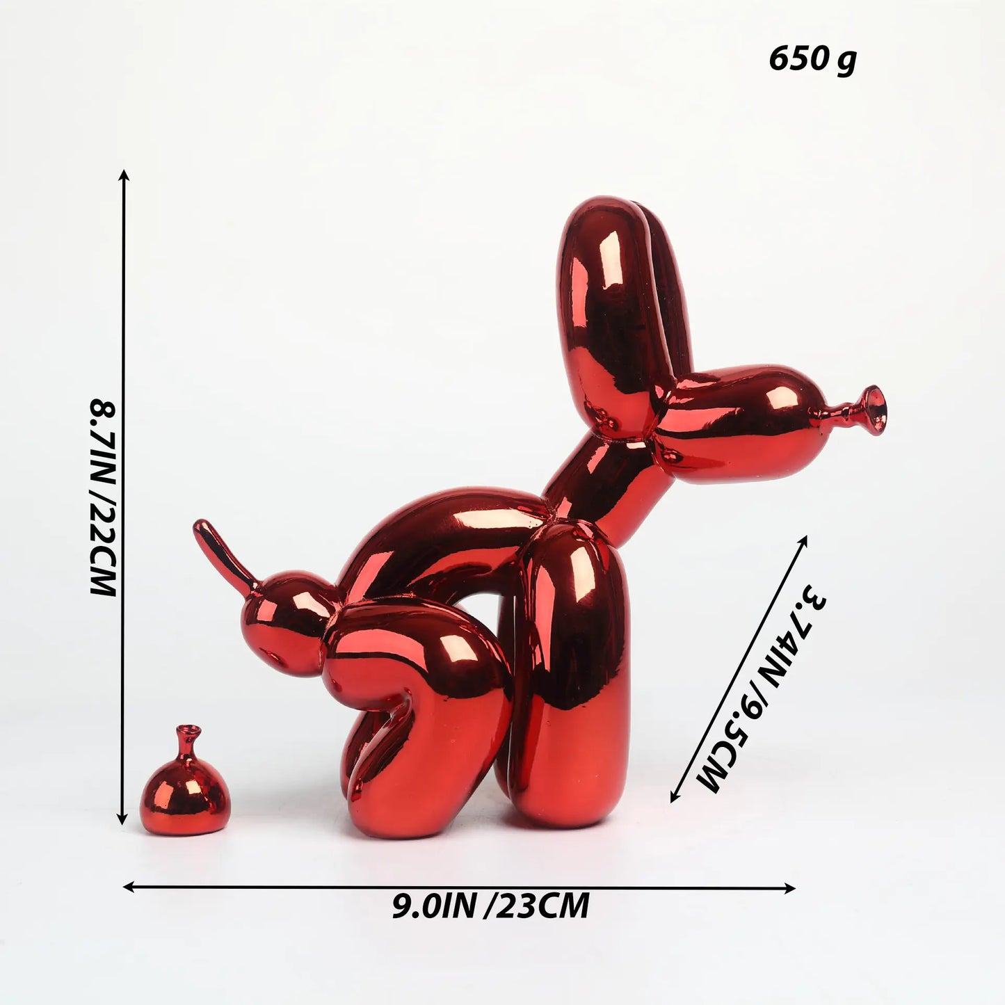 Cute Shiny Balloon Dog Sculpture Home Decor Art Piece